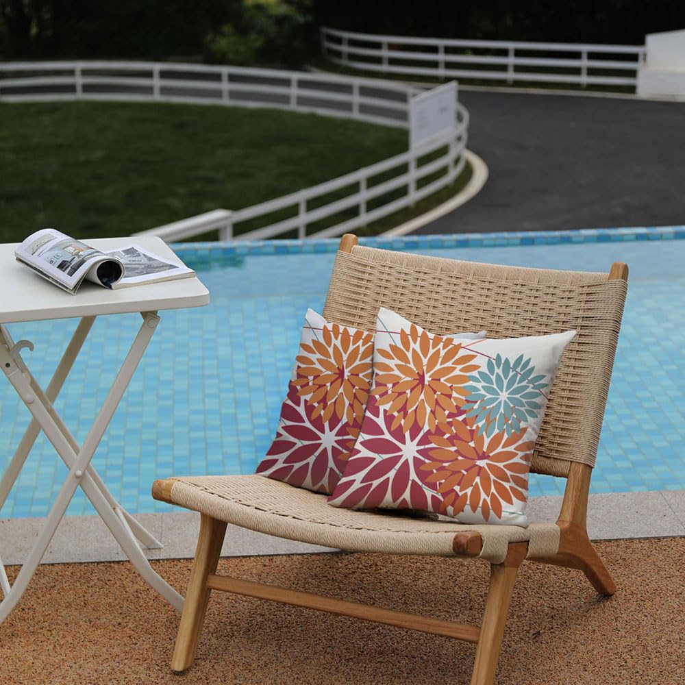 DFXSZ pillow cover with water-repellent coating protects outdoor cushions from rain.