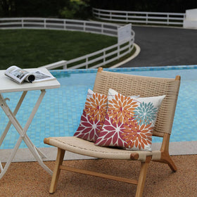 DFXSZ pillow cover with water-repellent coating protects outdoor cushions from rain.