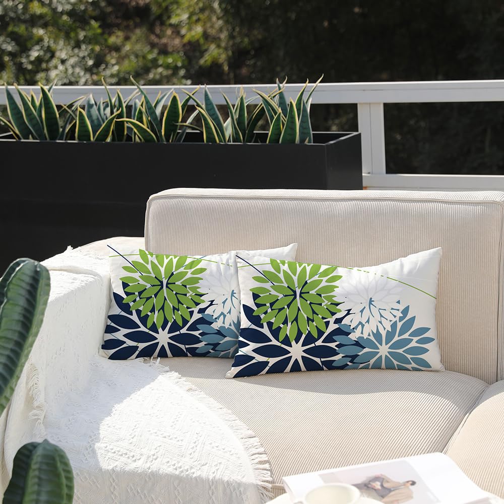 DFXSZ outdoor pillow cover set on sofa showing waterproof coating and clean lines
