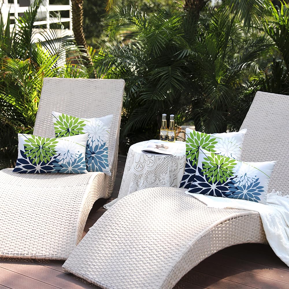 DFXSZ two-pack pillow covers on outdoor furniture garden setting
