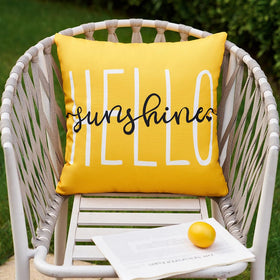 DFXSZ waterproof 18x18 pillow cover protects garden furniture after rain.