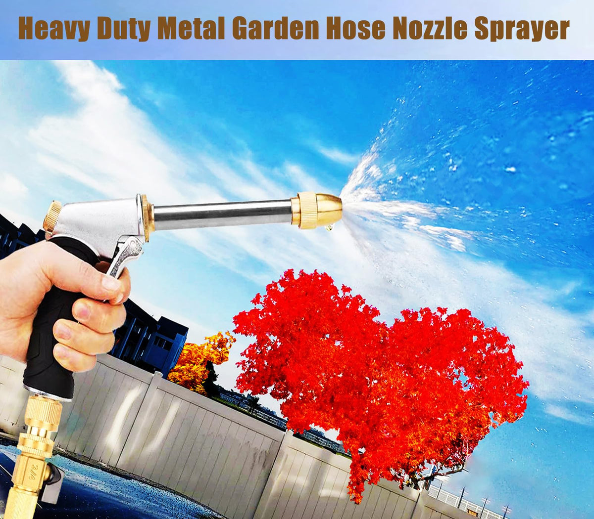 DGESRUNDA nozzle with 360° rotation enables versatile spray patterns for tasks.