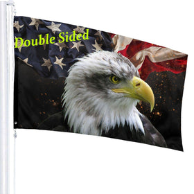 DGFhk American Eagle flag 3x5 back view ideal for building pride.