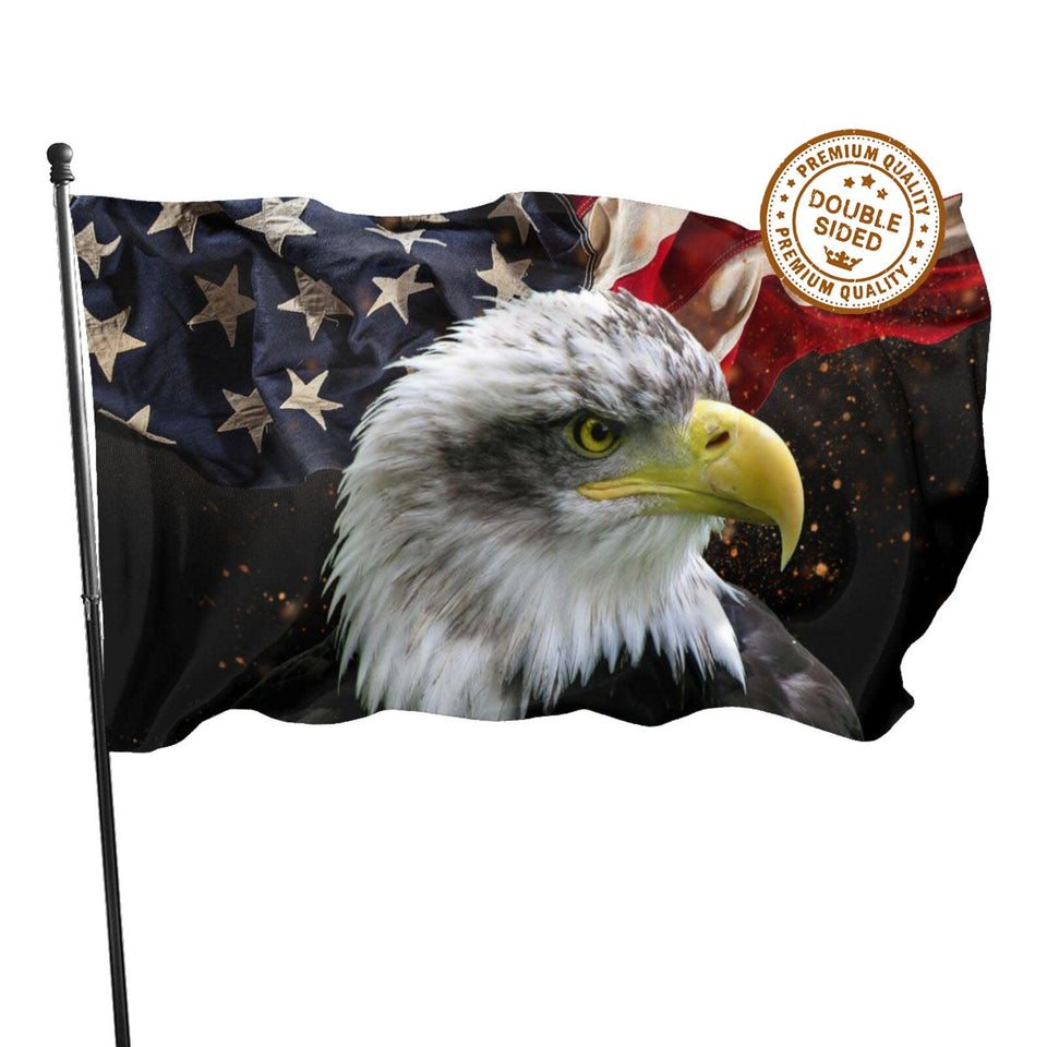 DGFhk American Eagle flag 3x5 front view for outdoor display and patriotic moments.