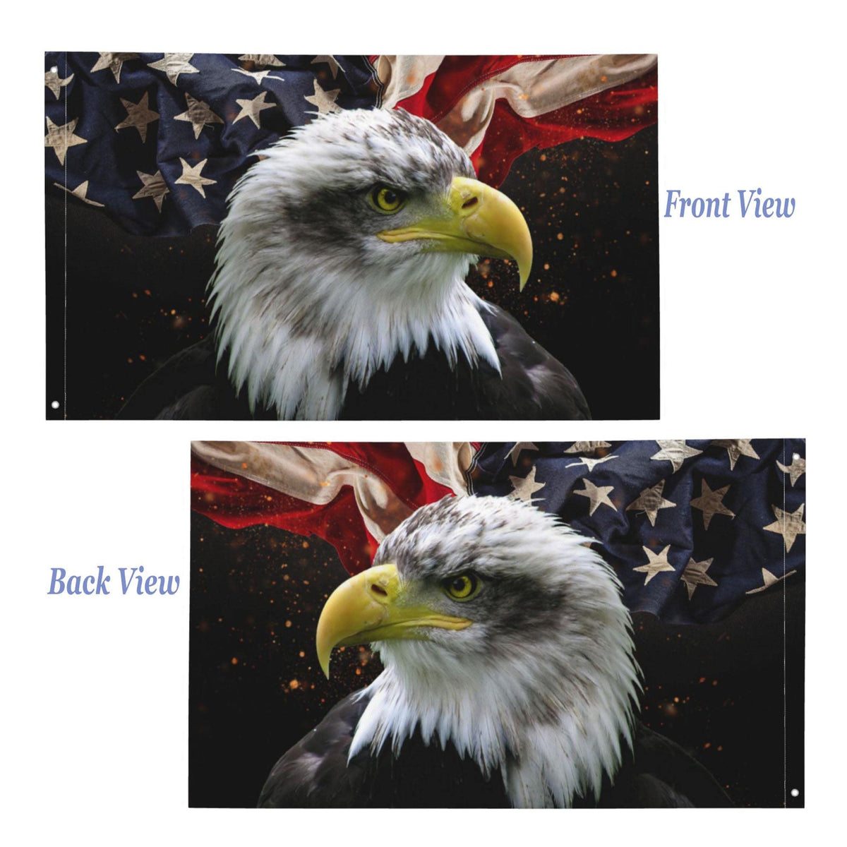 DGFhk flag 3x5 reinforced header supports outdoor mounting.