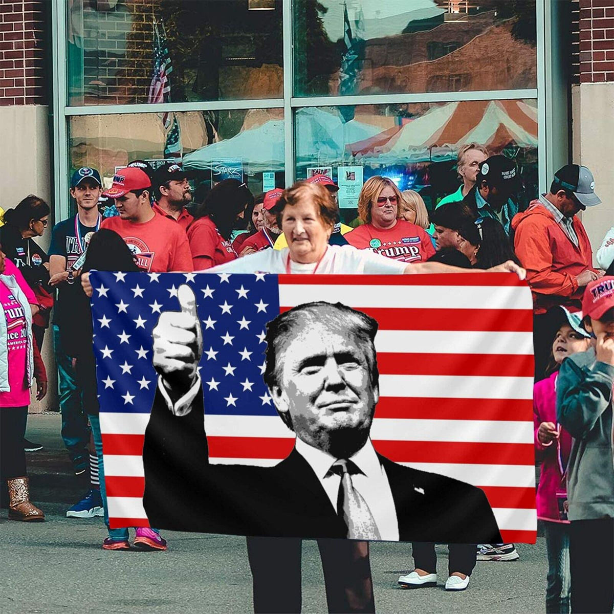 DGFhk flag for patio decoration with double-sided print