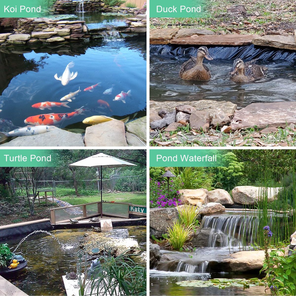 DGSL pond liner pebble-layer usage protects and beautifies the edge.