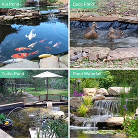 DGSL pond liner pebble-layer usage protects and beautifies the edge.