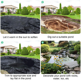 DGSL pond liner flat-underlayment creates a neat base for ponds.