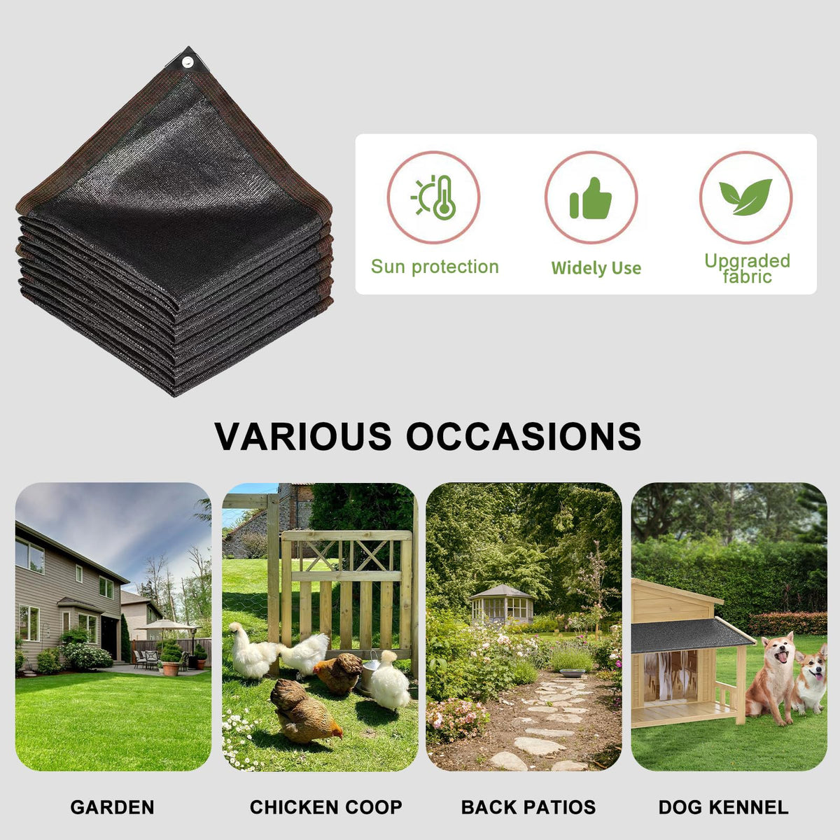 DGSL shade cloth covering an outdoor seating area for comfort