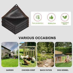 DGSL shade cloth covering an outdoor seating area for comfort