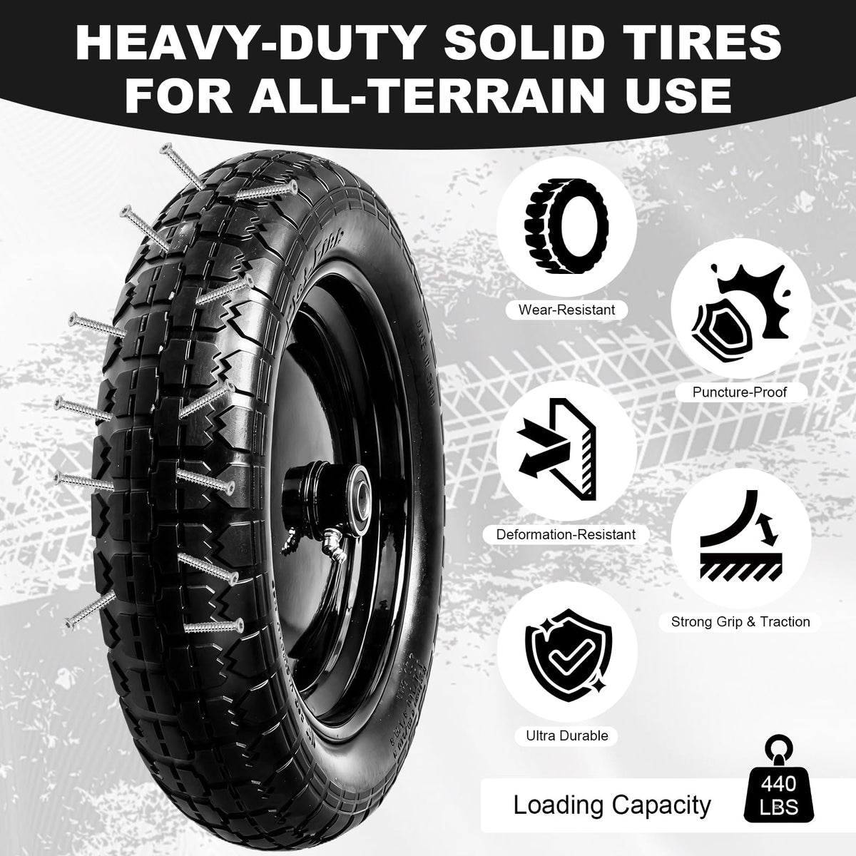 DGSL wear-resistant construction tolerates mud and rocks during yard work.