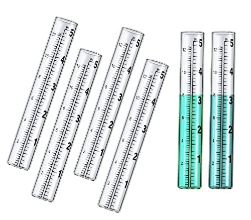 dgudgu rain gauge tubes showing 5-inch capacity for quick yard rainfall checks.