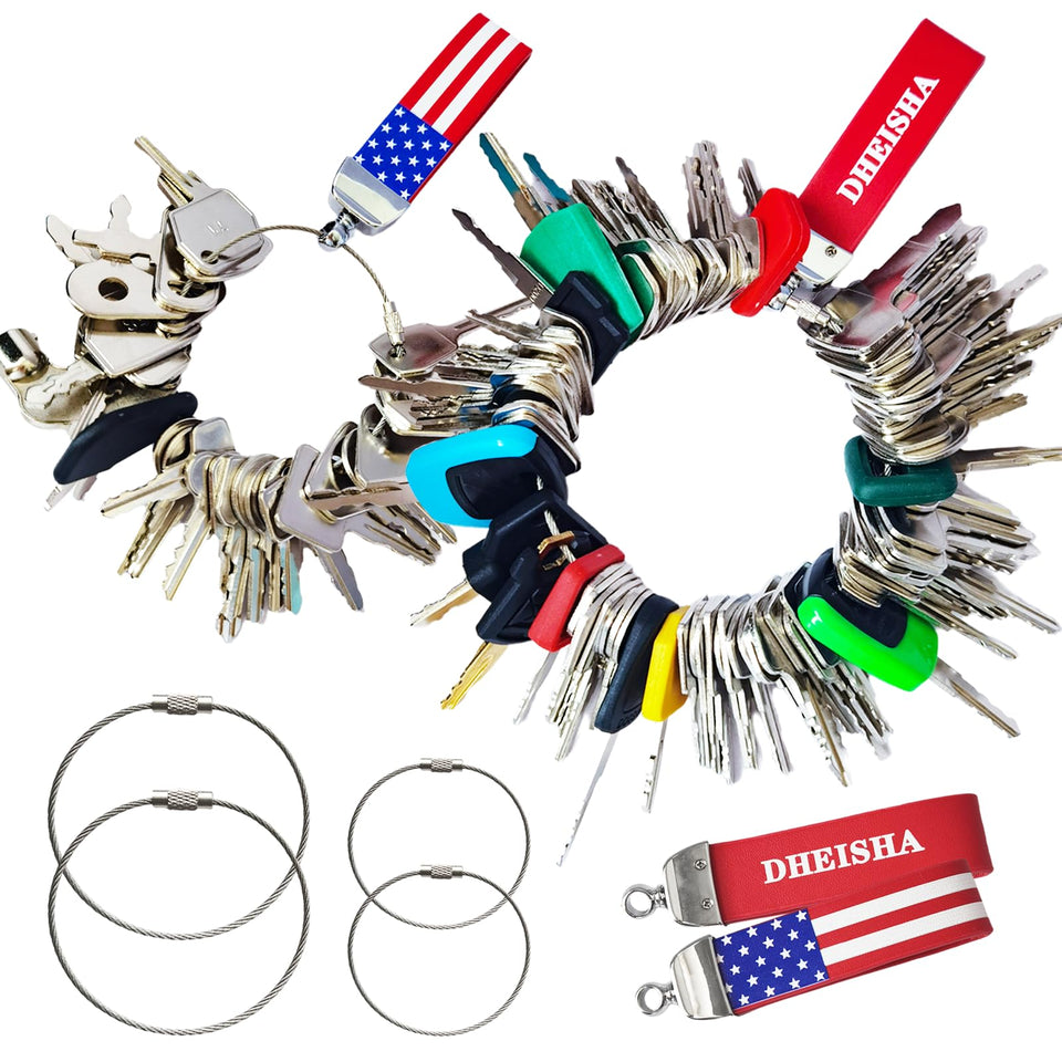 DHEISHA 115-piece master keys close-up with ignition and operator keys