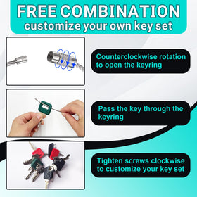DHEISHA detachable cable key ring included for easy carrying and customization.