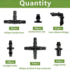 Dianrui single barb fitting for 1/4 inch tubing supports versatile tubing connections.