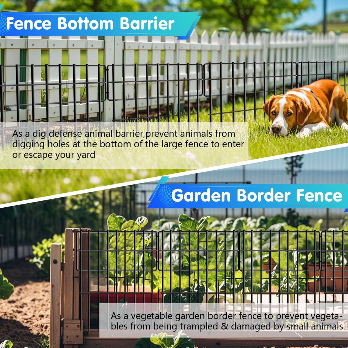 DIAOZAIT multi-use outdoor border fencing for gardens and patios