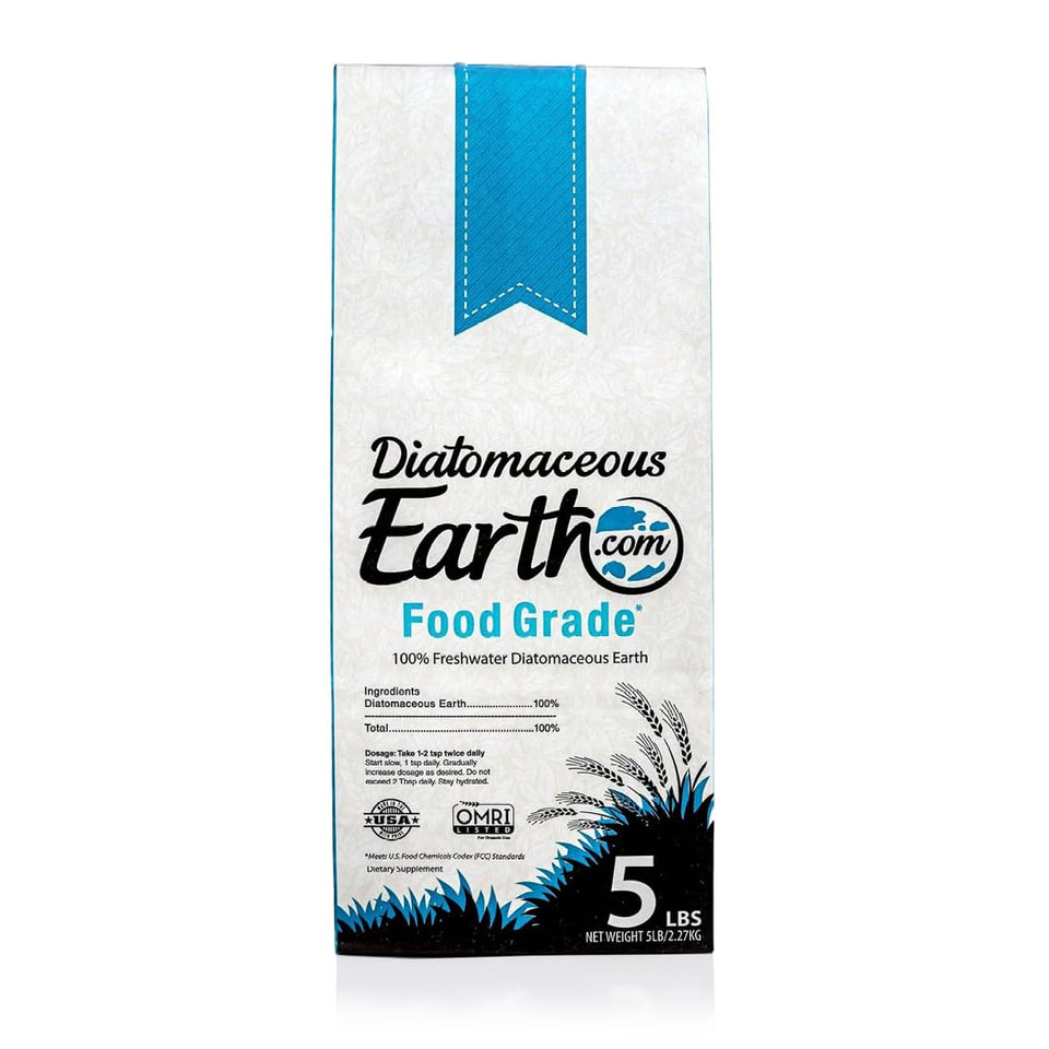 Diatomaceous Earth 5 lb bag for organic gardening and soil conditioning.