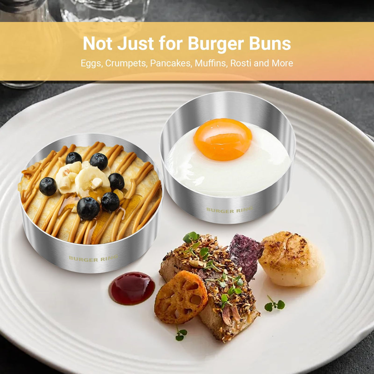 Diatomiteco dishwasher-safe bun rings simplify cleanup after cooking.