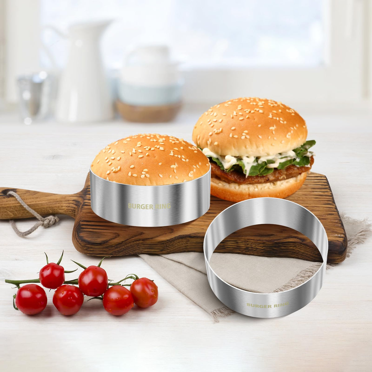 Diatomiteco multi-use ring molds help shape muffins and more.
