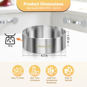 Diatomiteco ring molds for eggs and pancakes enable neat portions.