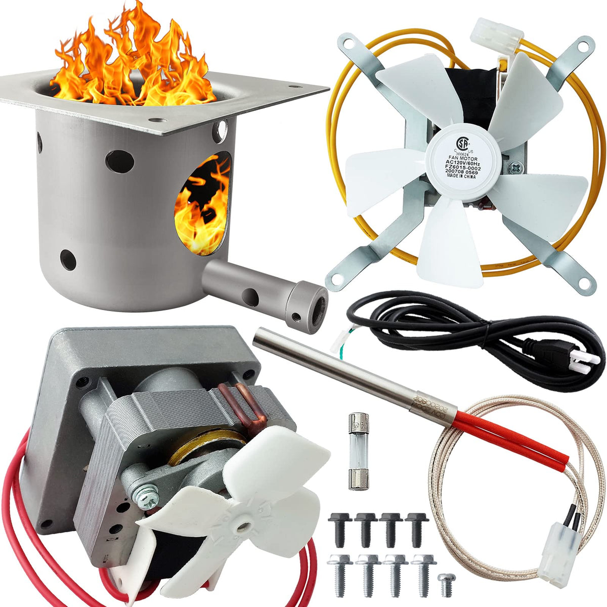 DIBAY fire burn pot component ready for Traeger and Pit Boss grills with efficient burning potential