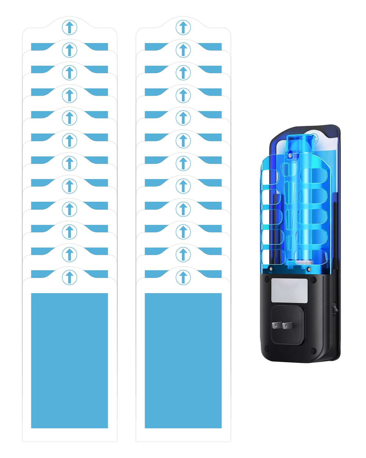 Dichroma 24-pack flying insect trap refill for BURLAN QH009A indoors.