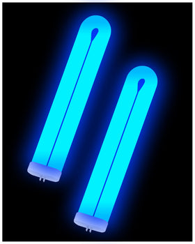 Dichroma BF190 bulb installed on Flowtron BK-40D showing 32W T8 glow for insect attraction