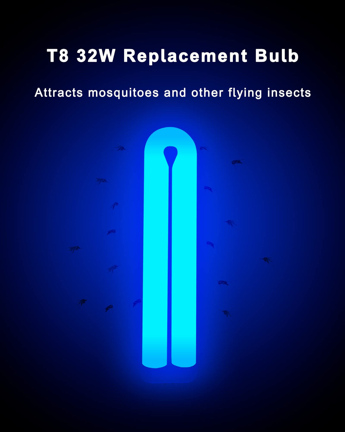 BF190 bulb glow outdoors attracting insects near the Flowtron unit