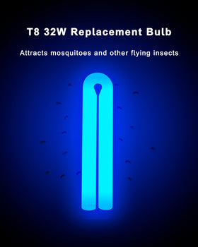 BF190 bulb glow outdoors attracting insects near the Flowtron unit
