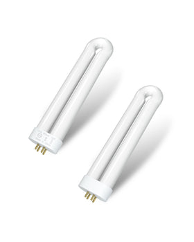 Dichroma bug zapper bulb 2-pack front view with 365nm blue light.