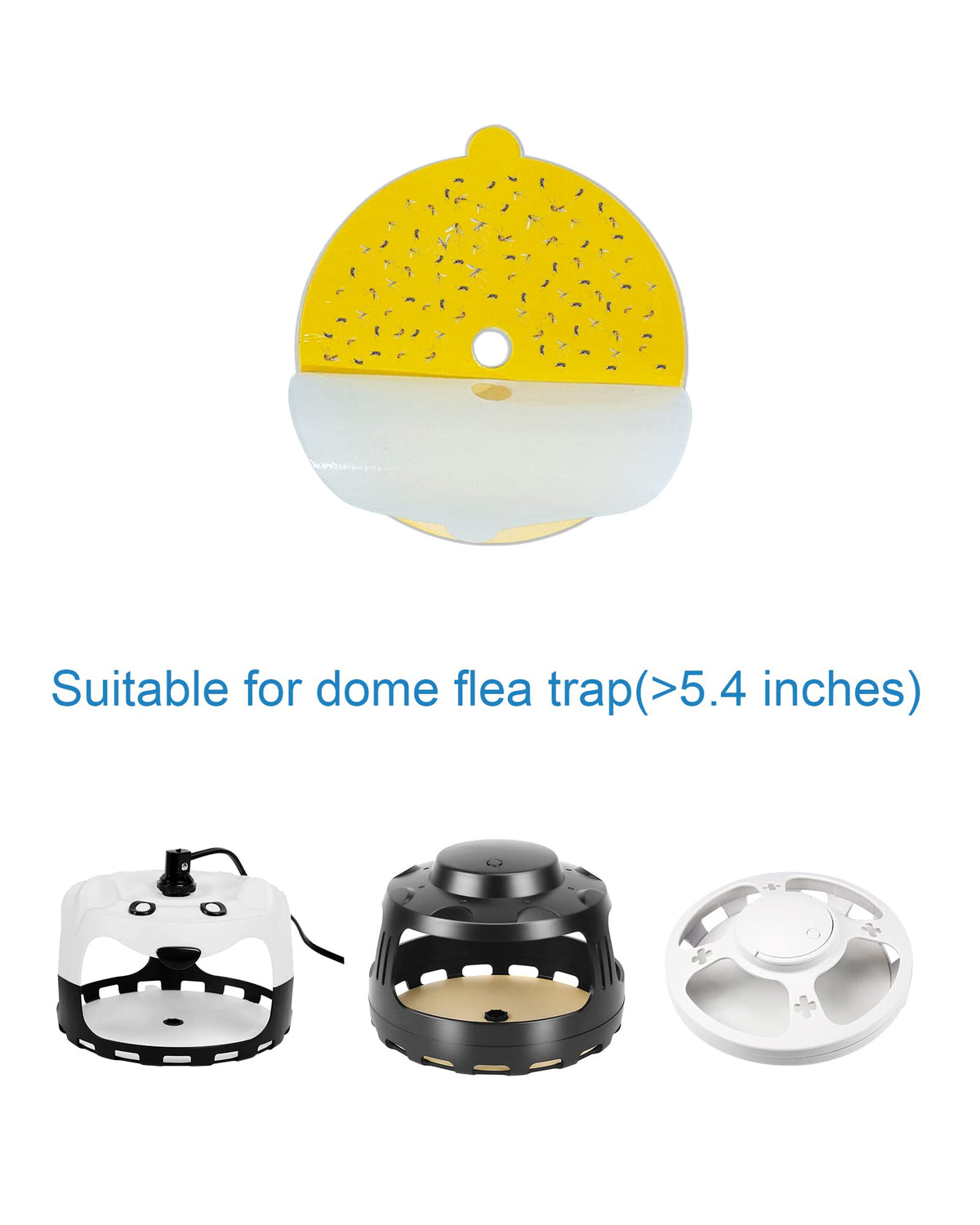 Dichroma 5.4-inch refill disc shown with sticky surface traps tiny pests.