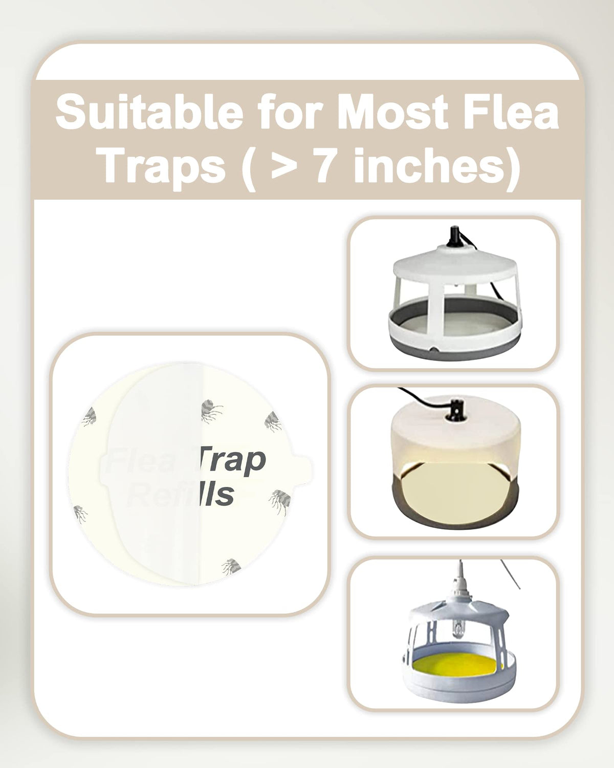 Dichroma refill-disc with strong adhesive to trap tiny pests effectively.