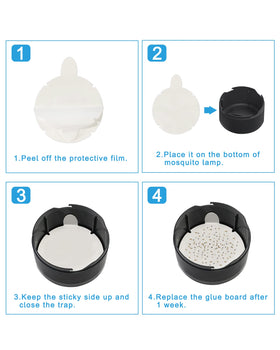 Dichroma easy-peel sticky pad installs quickly under your insect trap.