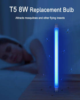 Dichroma T5 8W bulb emits 365nm blue light to attract insects.