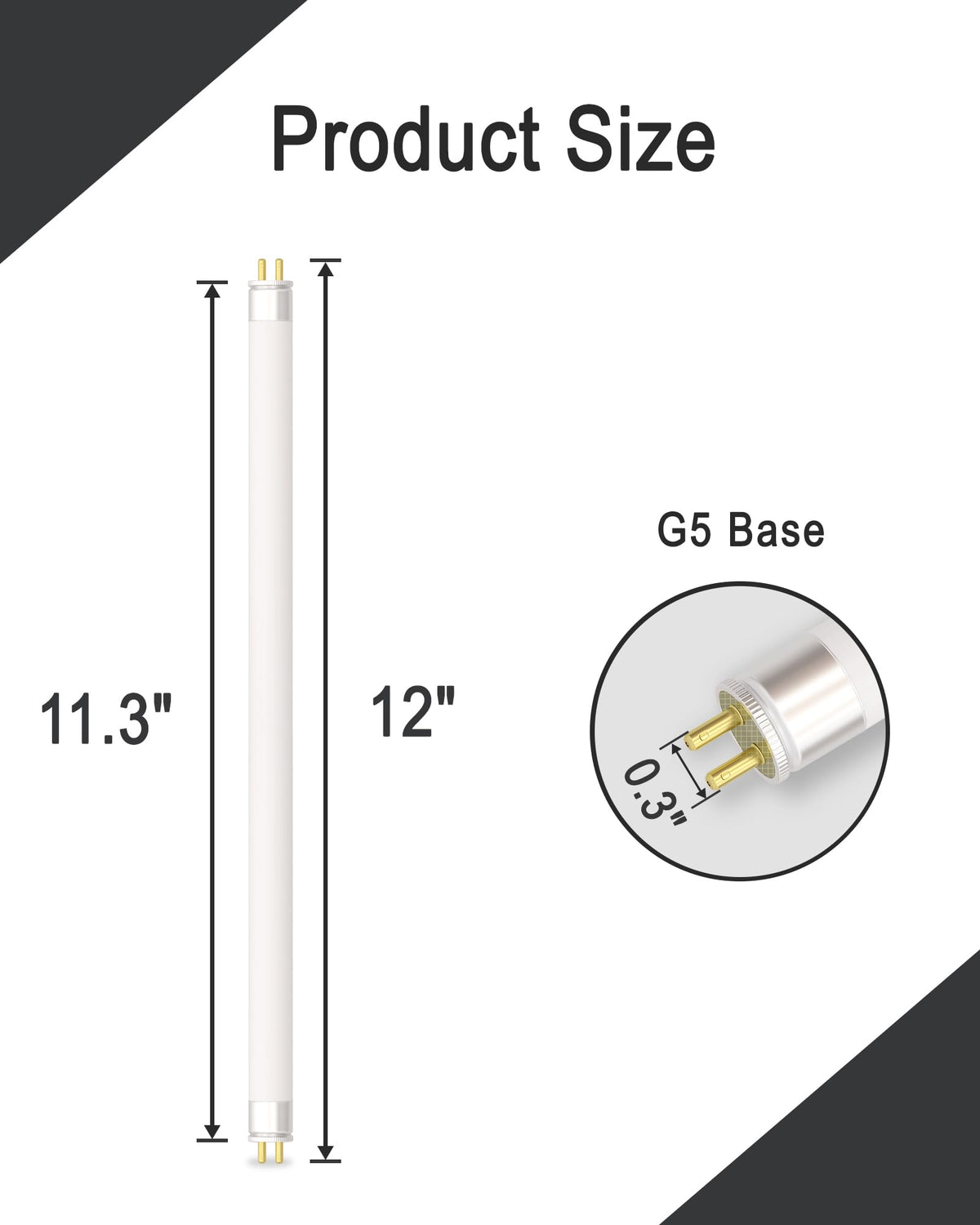 Dichroma T5 8W bulb in a wall sconce provides discreet insect attraction.