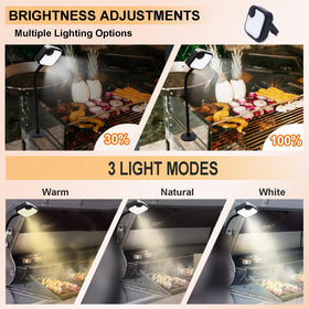 Dicross BBQ Grill Light's flexible gooseneck adapts to any cooking angle.