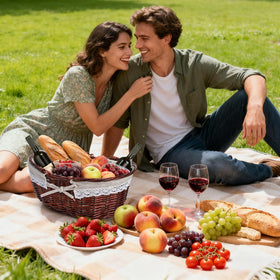 Dicunoy picnic-setup basket adds farmhouse charm to gatherings