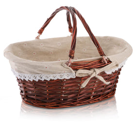 Dicunoy wicker basket close-up reveals sturdy hand-woven texture for daily use.