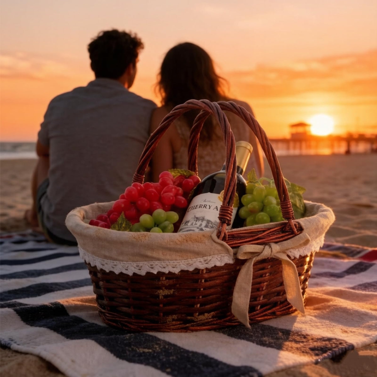 Dicunoy wicker basket used for kitchen organization and home storage.
