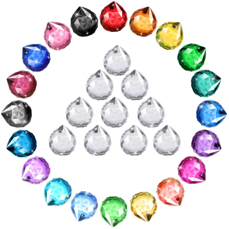 Didaey crystal ball 20mm suncatcher hanging prism catching sunlight and color