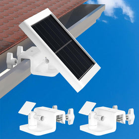 Didalo gutter mount bracket securing universal solar panels for outdoor cameras