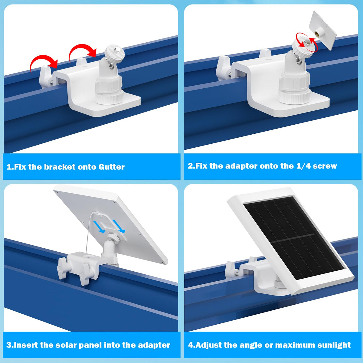 Didalo includes two brackets and two connecting plates for easy mounting