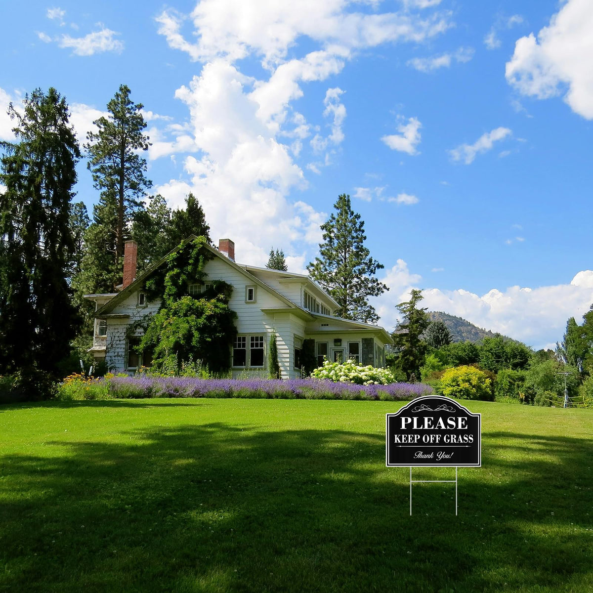 Diesott Keep Off Grass Sign kit supports repeated outdoor use