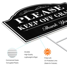 Diesott Keep Off Grass Sign stake-in-ground setup for quick install