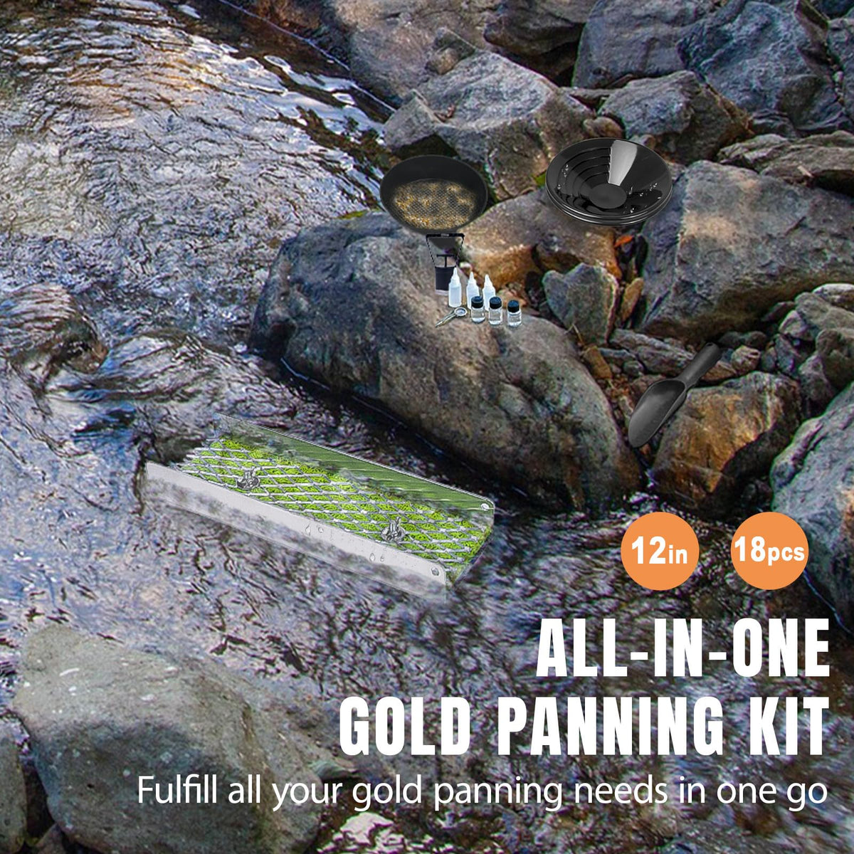 DigNew double gold pan ideal for quick material separation