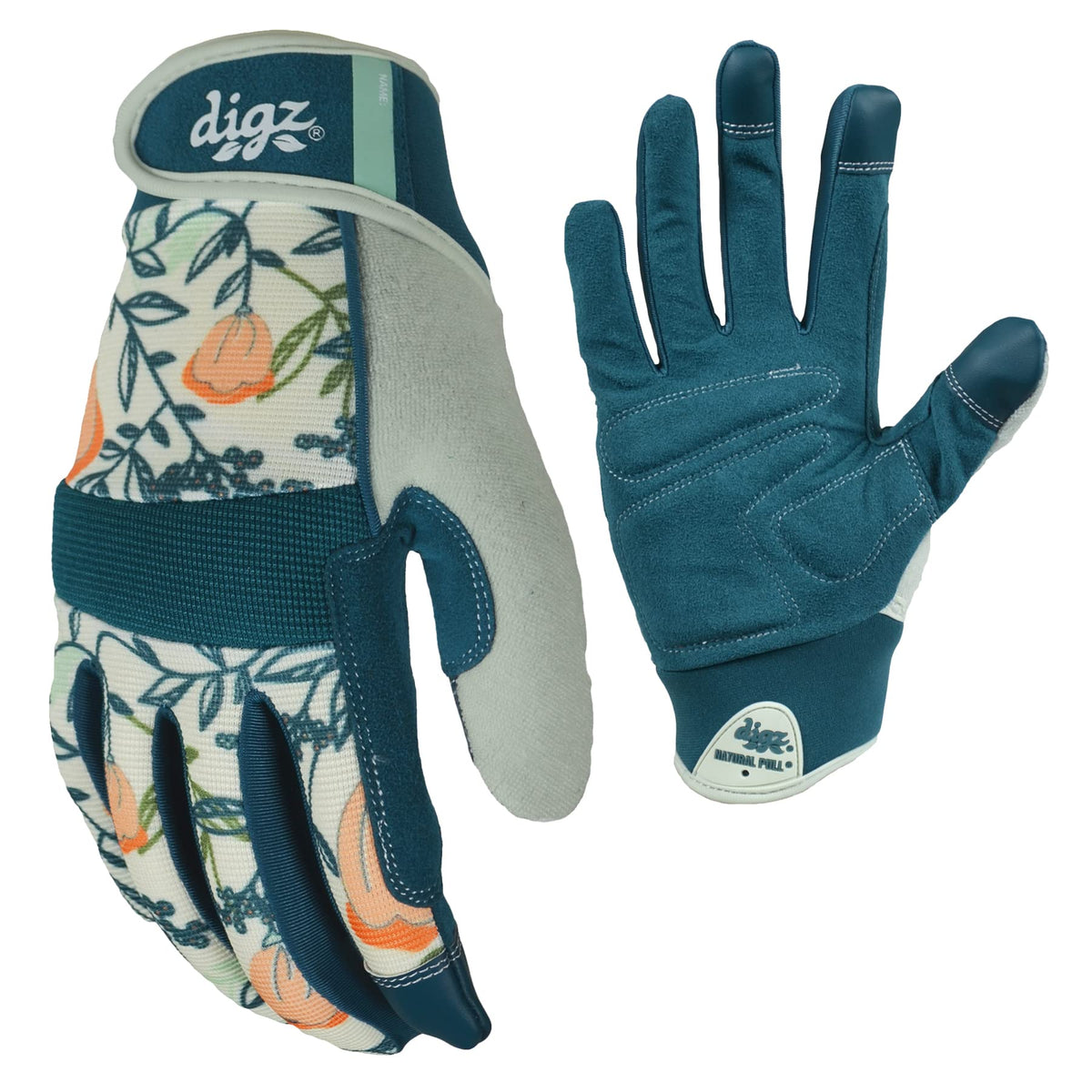 DIGZ women's garden gloves with thorn-proof palm and touchscreen compatibility for precise weeding