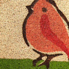 DII bird-design doormat; durable, pet-friendly for busy entrances.