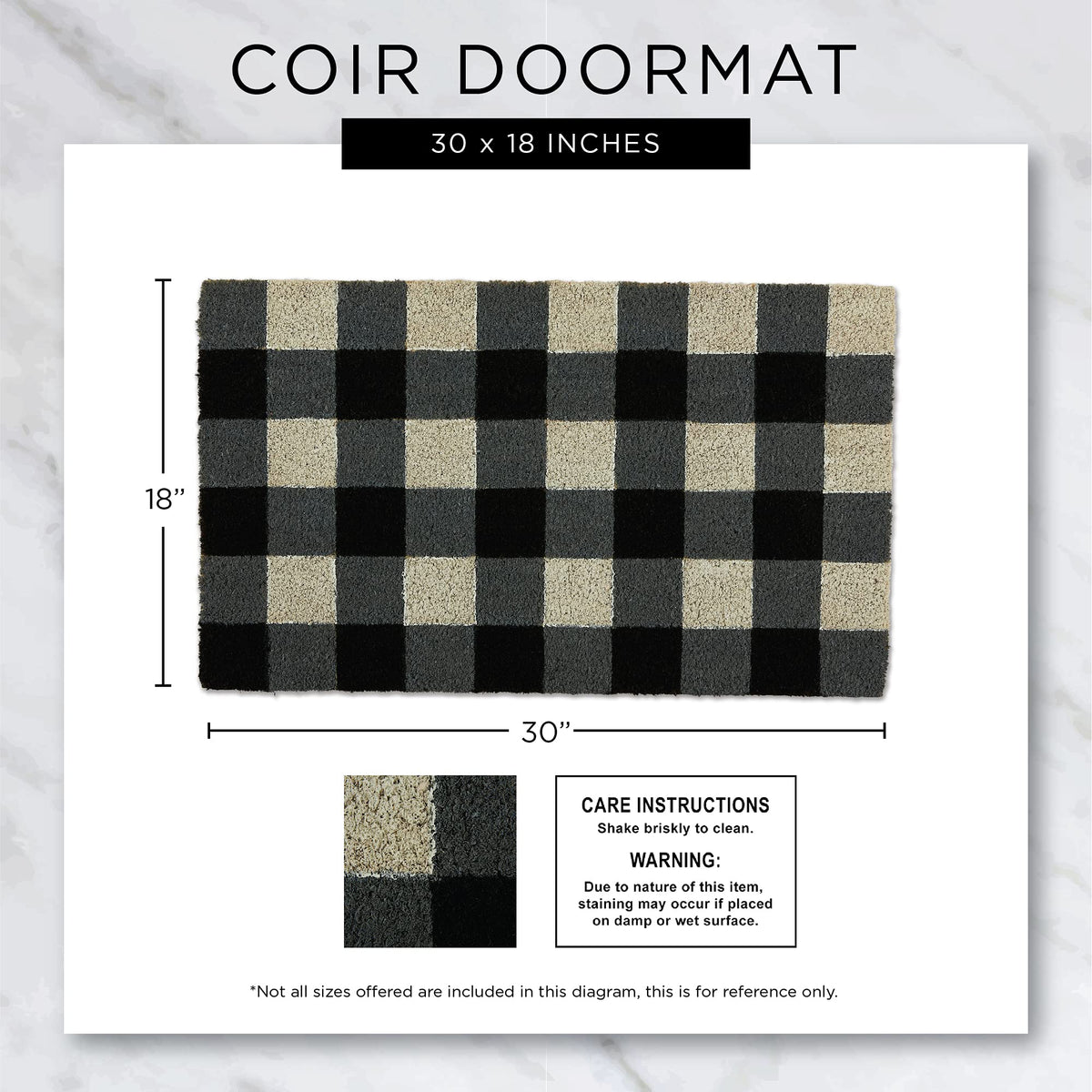 DII Hello Sunshine blue mat versatile for indoors or sheltered porches