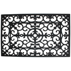 DII rubber doormat all-weather 24x36 with wrought iron style for durable entry protection.